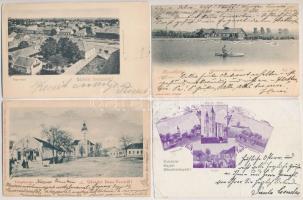 6 db RÉGI magyar városképes lap, vegyes minőség / 6 pre-1905 Hungarian town-view postcards, mixed quality