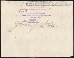 1915 24 db okmánybélyeg elismervény darabon, RR