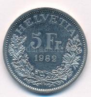 Svájc 1982. 5Fr Cu-Ni "Gotthárd vasútvonal 100. évfordulója" T:1- Switzerland 1982. 5 Fran...