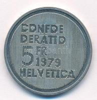 Svájc 1979. 5Fr Cu-Ni "Albert Einstein születésének 100. évfordulója" T:1-  
Switzerland ...