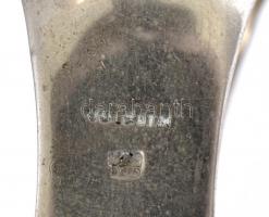 Alpakka cukorfogó, jelzett, h:12,5 cm