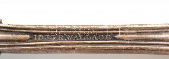 Alpakka kanál, jelzett, h:18 cm