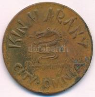 ~1936. "Gary Cooper - Kínai Arany" Cu reklám érem (34mm) T:2 patina