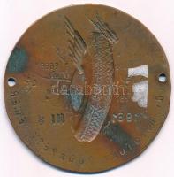 1961. "Női Autótúra Budapest-Eger 1961. III. 8." Br autójelvény (60mm) T:2 patina
