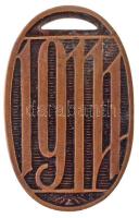 Zutt Richard (1887-1938) 1914. "Hadsegélyező" ovális Br medál, részben zománcozott, fehér ...
