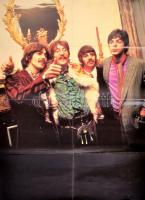 2 db Beatles plakát, kis lyukakkal, hajtott, 61×40 és 79×55 cm