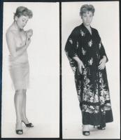 cca 1969 A nagyi privát vetkőzőszáma, szolidan erotikus felvételek, 7 db vintage fotó, 17,5x7,2 cm