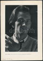 cca 1957 Kiss Kovács Gyula szobrász portréja, Botta Ferenc (1919-1968) budapesti fotóriporter és fot...