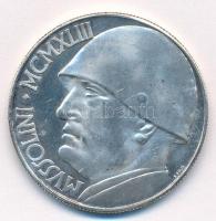 Olaszország 1943. 20L Mussolini fantáziaveret T:1- kis patina Italy 1943. 20 Lire Mussolini fantasy coin C:AU small patina
