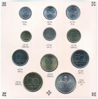 1993. 10f-200Ft (11xklf) forgalmi sor dísztokban, benne 200Ft Ag "MNB", "Magyarország...