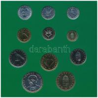 1995. 10f-200Ft (11xklf) forgalmi sor dísztokban, benne 200Ft Ag "Deák", "Magyarorszá...