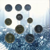 1996. 10f-100Ft (10xklf) "50 éves a forint" forgalmi sor dísztokban T:BU 
Adamo FO29