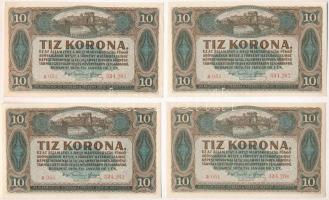 1920. 10K (4x) sorszámkövetők (2+2) T:I,I-