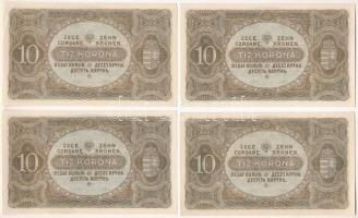 1920. 10K (4x) sorszámkövetők (2+2) T:I,I-