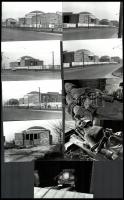 1967 Budapest, a Népstadion metróállomás építése okán lebontandó épületek, 9 db vintage fotó, 8,6x13,3 cm
