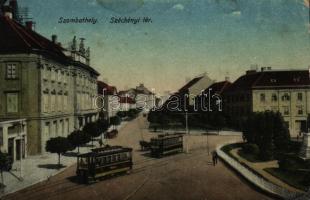 Szombathely, Széchenyi tér, villamosok (fl)