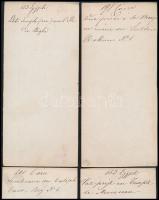 cca 1870 Egyiptom, 4 db vintage sztereo képpár, minden kép feliratozva, 7,5x7,5 cm, karton 8x17 cm