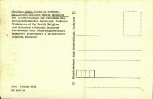 Budapest VII. Országos Zsidó Vallási és Történeti Gyűjtemény kiállítási termei. Foto Seidner MTI. Ké...