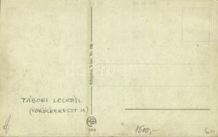 Weltkrieg 1914-1915. Ein Feldpater hört die Beichte von kranken Soldaten / WWI K.u.K. (Austro-Hungar...