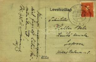 1935 Bő, Malom, utcakép. Hangya fogyasztási szövetkezet kiadása