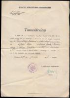 1940 Bp., Budapest Székesfőváros Polgármestere által kiállított tanúsítvány nem zsidó származás igazolására