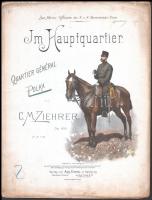 1915 Katonáink legkedveltebb tábori nótái. Kotta. Szerk.: Kurucz János. Tuszkay Márton (1884-1944) á...