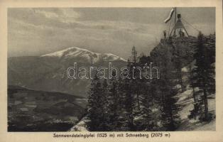 Maria Schutz (Schottwien), Sonnwendsteingipfel mit Schneeberg / mountain peak