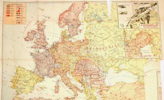Európa hadi térképe, 1:5 000 000, kiadja: Stoits György, 76×112 cm