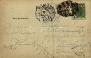 1907 Tibau, Ciben, Pappfalva (Carlibaba, Kirlibaba, Bukovina, Bucovina); Felspartie / wooden bridge ...