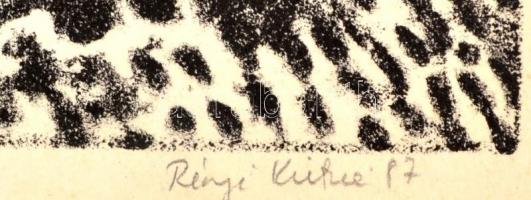 Rényi Krisztina (1956-): Halak jegyében. Litográfia, papír, jelzett, 23×16 cm