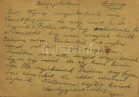 1941 Pfeifer Gyuri zsidó KMSZ (közérdekű munkaszolgálatos) levele apjának Pfeifer Lajosnak a munkatá...