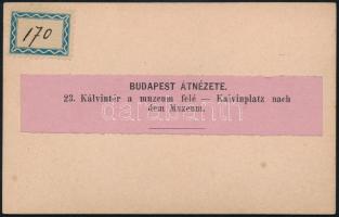 cca 1865 Budapest, Kálvin tér a Nemzeti Múzeum felé, Klösz György fotója, 6,5×10,5 cm