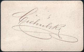 cca 1880 Marosvásárhely, keményhátú fotó Ciehulski műterméből, 6,5×10,5 cm / Târgu Mures