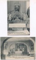 Budapest V. Kegyes-tanítórendiek kápolnájának belseje - 2 db régi képeslap / 2 pre-1945 postcards