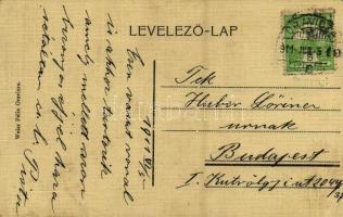 1911 Oravica-Anina, Oravita-Anina; hegyipálya, Krassova állomás az alagúttal, Weisz Félix kiadása / ...