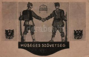 Hűséges Szövetség / Viribus Unitis propaganda art postcard (EK)