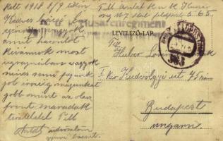 1918 WWI K.u.K. (Austro-Hungarian) military art postcard (EK)