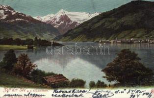 1904 Zell am See g. d. Kitzsteinhorn / general view, mountain, lake. Verlag Würthle & Sohn
