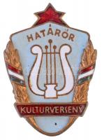 ~1950. "Határőr kulturverseny" aranyozott, zománcozott Br jelvény T:1-