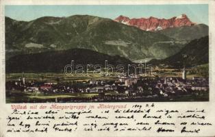 1900 Villach mit der Mangartgruppe im Hintergrund / general view, mountains