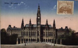 Wien, Vienna, Bécs I. Rathaus / town hall. B.K.W.II. I. TCV card (worn corners)