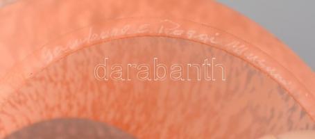 Gambaro jelzéssel, fújt lámpa test, több rétegű, bekötve, apró karcolásokkal,  17×19 cm