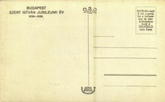 1938 Budapest V. Országház, Szent István Jubileumi Év