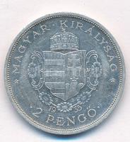 1935. 2P Ag "Rákóczi" T:1- patina Adamo P7.2