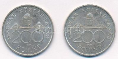 1993. 200Ft Ag "MNB" (2x) T:2
Adamo: F13