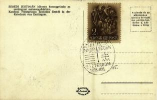 Esztergom, Serédi Justinián bíboros hercegprímás a székesegyházban + "1938 Esztergom, Szent Ist...