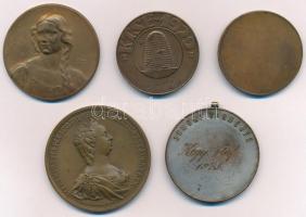 5db-os vegyes magyar emlékérem tétel, közte Berán Lajos (1882-1943) 1931. "Budapesti emlék"...