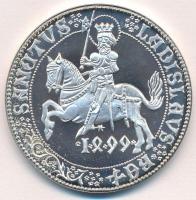 Csóka Zsuzsa (1962-) 1999. "MÉE - Szent László / 500 éves az első magyar tallér" jelzett A...