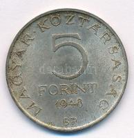1948 5Ft Ag "Petőfi" T:1- patina
Adamo: EM1