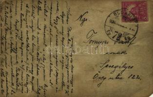 1926 Balatonkenese, fürdőzők csoportképe hegedűkkel. photo (EM)